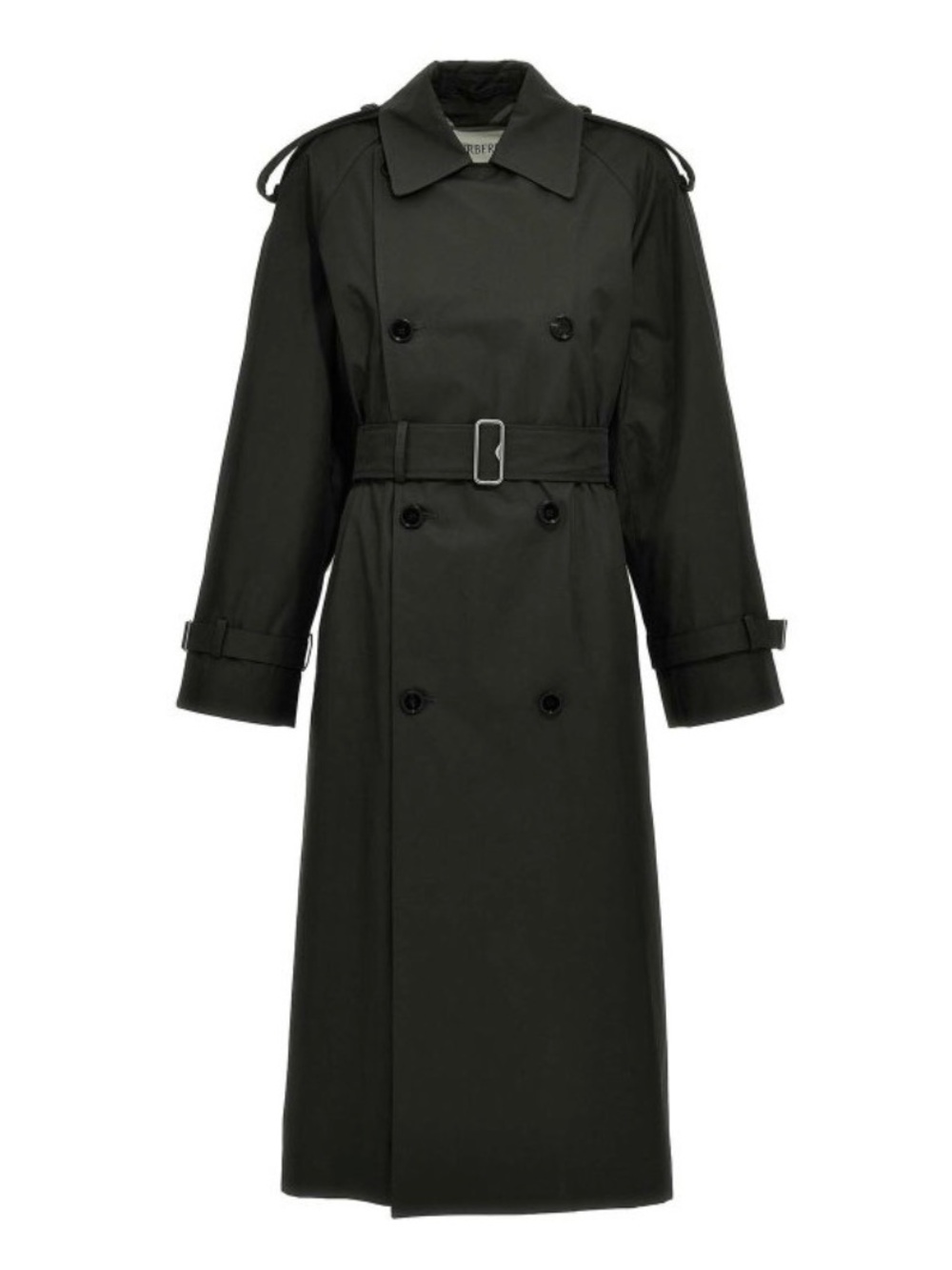 Burberry Heritage Waterloo Trench Coat Black EUC M 50” duster trench coat - Picture 2 of 14
